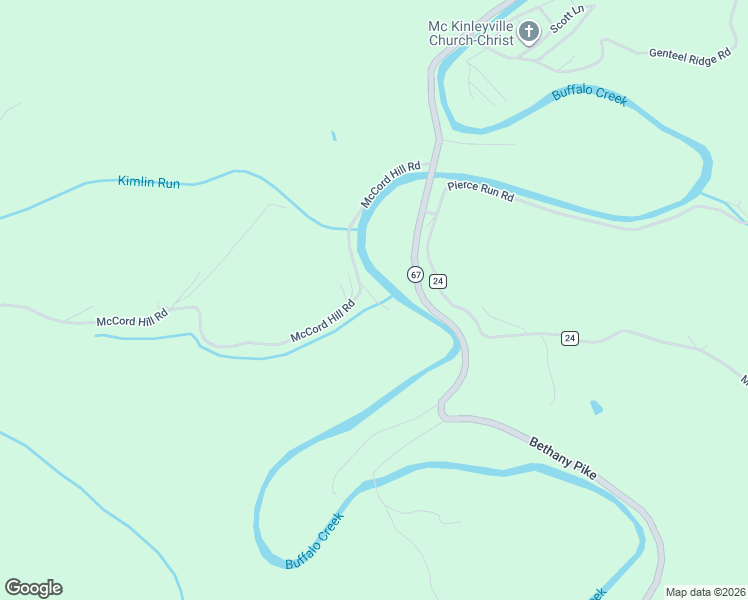 map of restaurants, bars, coffee shops, grocery stores, and more near Elk's Road in Brooke County