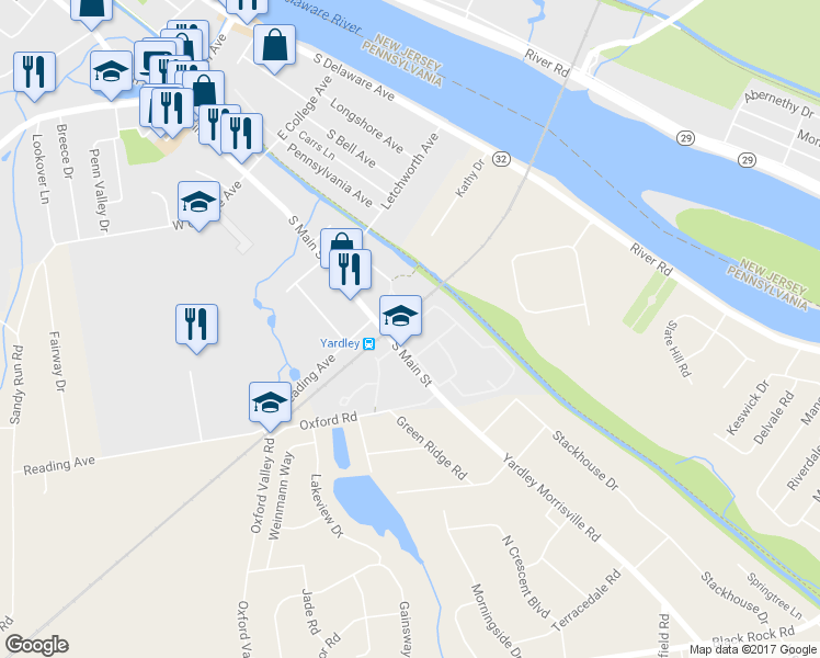 map of restaurants, bars, coffee shops, grocery stores, and more near 306 Yardley Commons in Morrisville