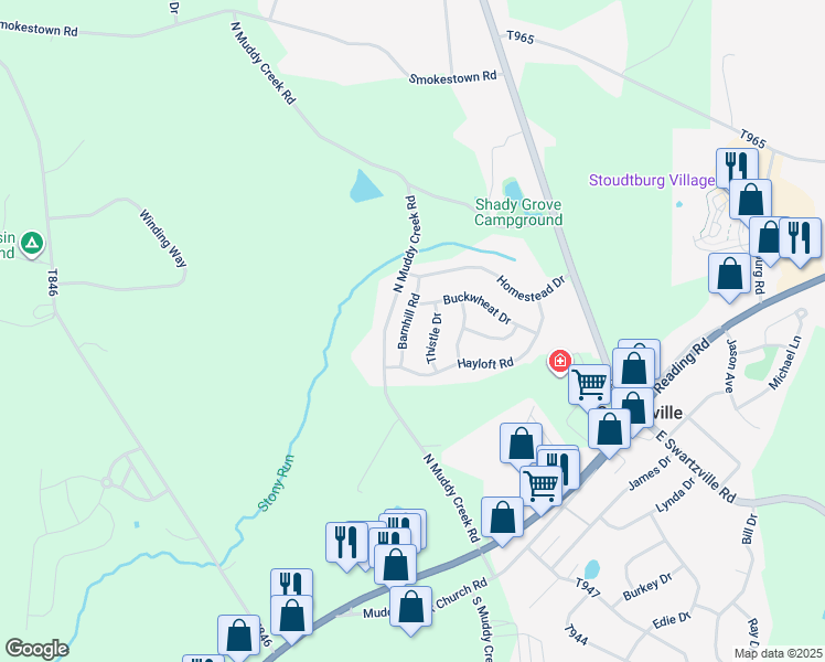 map of restaurants, bars, coffee shops, grocery stores, and more near 11 Barnhill Road in Denver