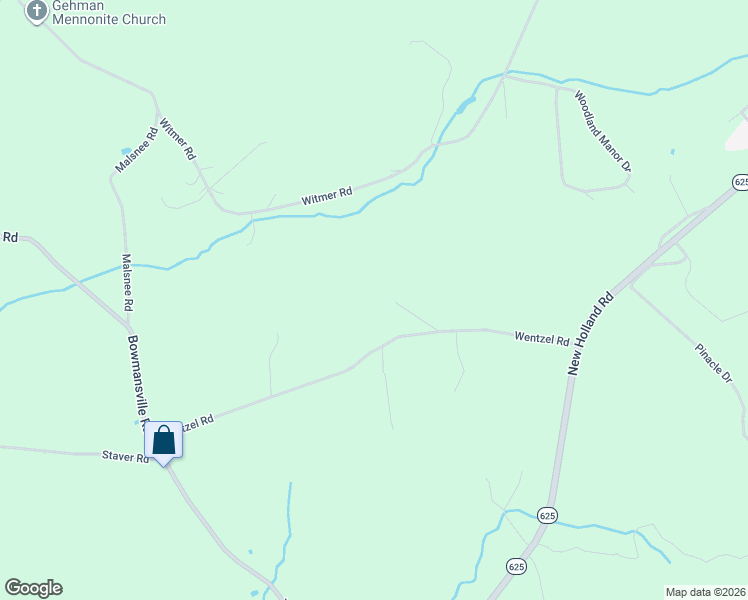 map of restaurants, bars, coffee shops, grocery stores, and more near 25 Crabgrass Lane in Mohnton