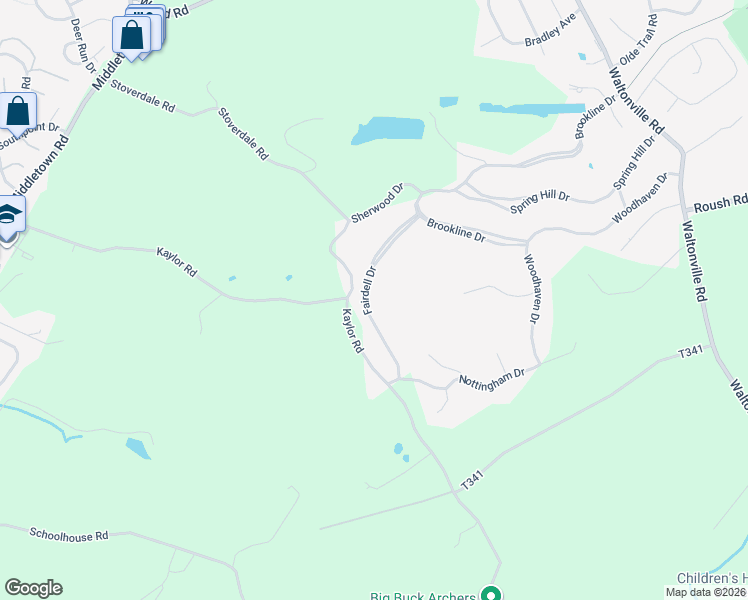 map of restaurants, bars, coffee shops, grocery stores, and more near 1045 Fairdell Drive in Hummelstown