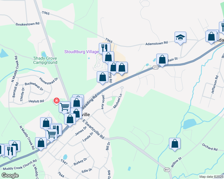 map of restaurants, bars, coffee shops, grocery stores, and more near 20 Rebecca Drive in Denver