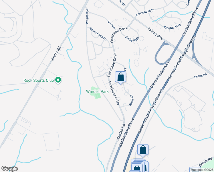 map of restaurants, bars, coffee shops, grocery stores, and more near 16 Saratoga Court in Tinton Falls