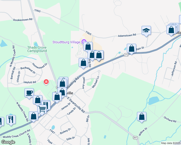map of restaurants, bars, coffee shops, grocery stores, and more near 20 Rebecca Drive in Denver