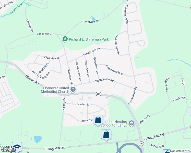 map of restaurants, bars, coffee shops, grocery stores, and more near 1804 Blacklatch Lane in Middletown