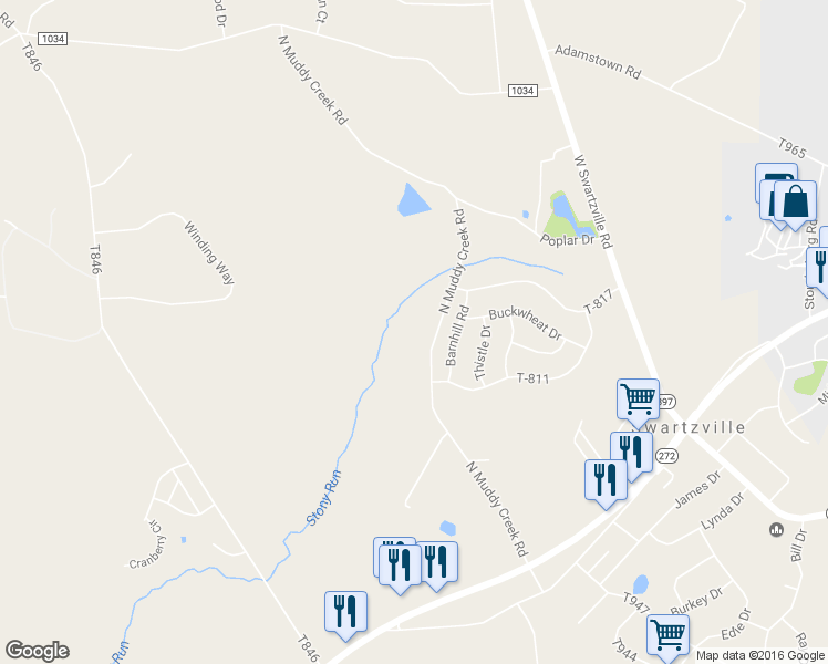 map of restaurants, bars, coffee shops, grocery stores, and more near 218 N Muddy Creek Rd in Denver