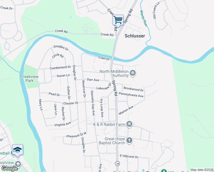 map of restaurants, bars, coffee shops, grocery stores, and more near 111 Lakeview Drive in Carlisle