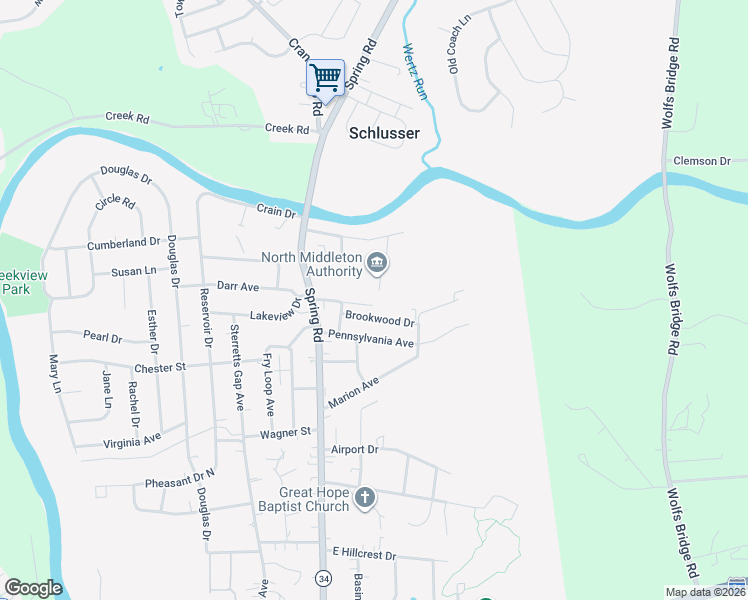 map of restaurants, bars, coffee shops, grocery stores, and more near 111 Brookwood Drive in Carlisle