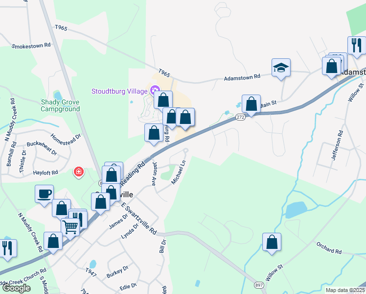 map of restaurants, bars, coffee shops, grocery stores, and more near 44 Rebecca Drive in Denver