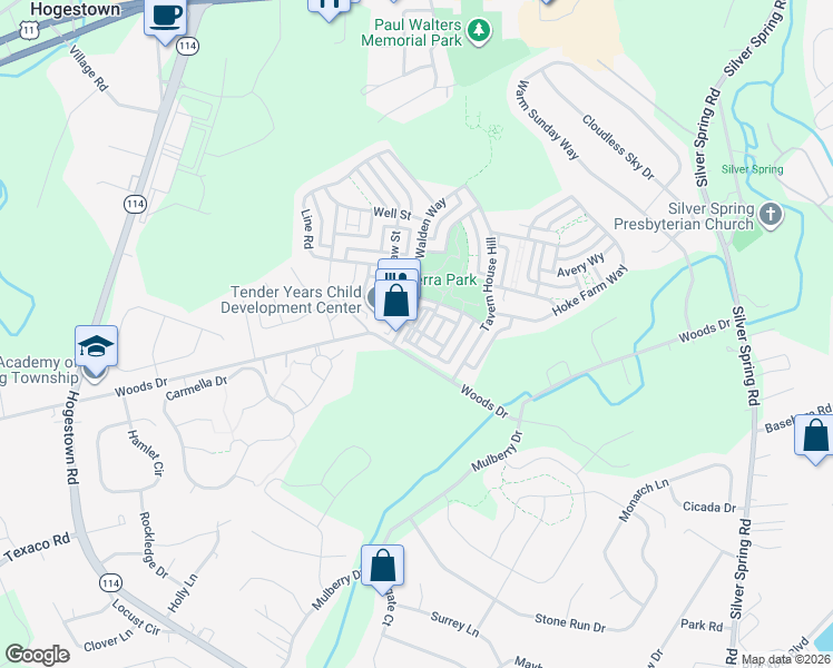 map of restaurants, bars, coffee shops, grocery stores, and more near 119 Summer Lane in Mechanicsburg