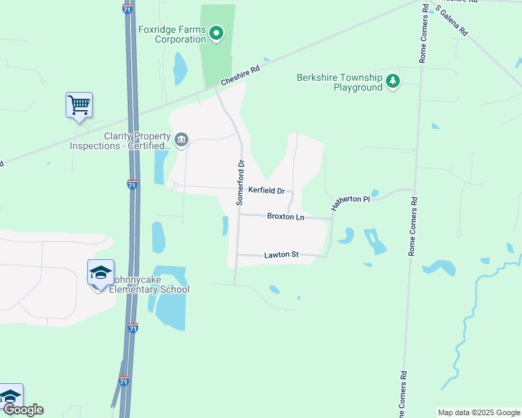 map of restaurants, bars, coffee shops, grocery stores, and more near 7449 Broxton Lane in Galena