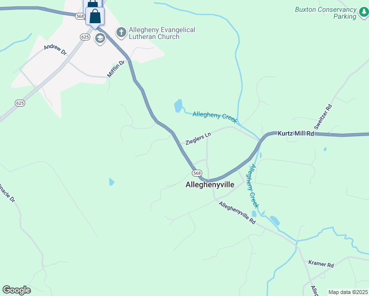 map of restaurants, bars, coffee shops, grocery stores, and more near 78 Zieglers Lane in Mohnton