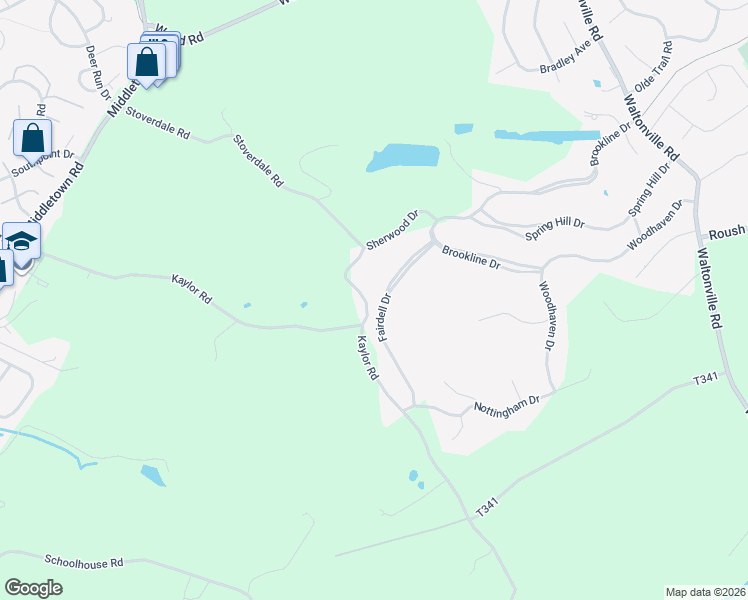 map of restaurants, bars, coffee shops, grocery stores, and more near 1045 Fairdell Drive in Hummelstown