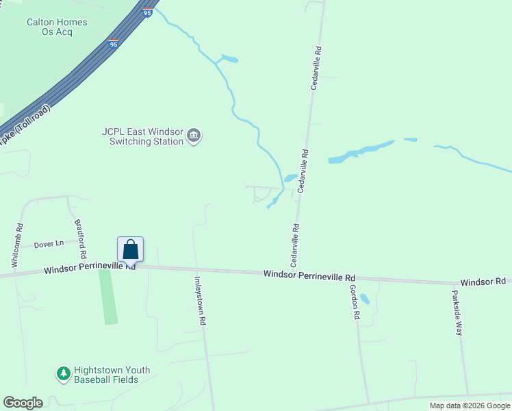 map of restaurants, bars, coffee shops, grocery stores, and more near 240 Cedarville Road in East Windsor