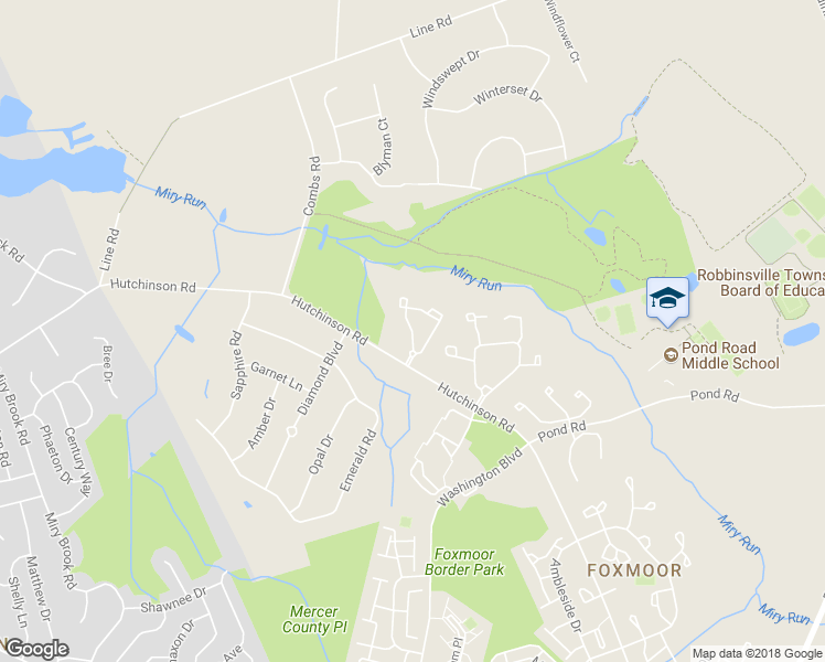 map of restaurants, bars, coffee shops, grocery stores, and more near 735 Walden Circle in Robbinsville