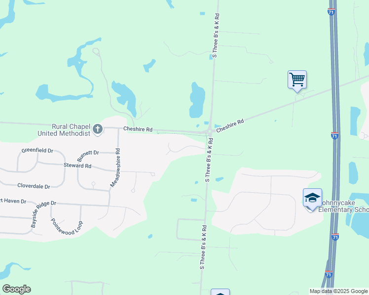 map of restaurants, bars, coffee shops, grocery stores, and more near 6246 Cheshire Road in Galena