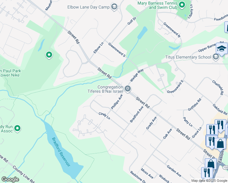 map of restaurants, bars, coffee shops, grocery stores, and more near 504 Sandstone Court in Warrington