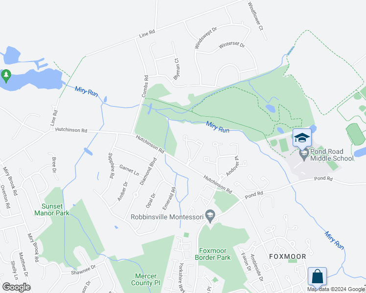 map of restaurants, bars, coffee shops, grocery stores, and more near 226 Walden Circle in Trenton