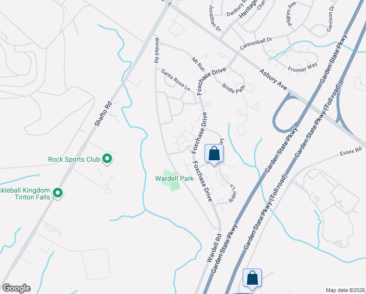 map of restaurants, bars, coffee shops, grocery stores, and more near 35 Jockey Lane in Tinton Falls