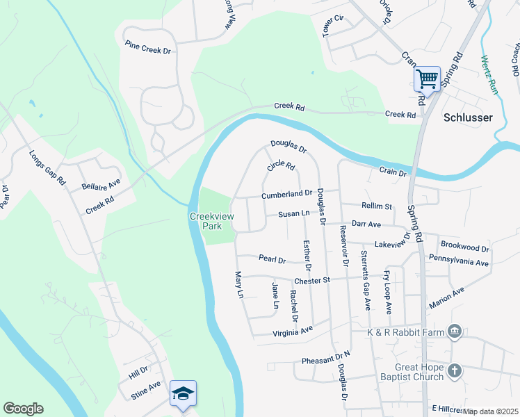 map of restaurants, bars, coffee shops, grocery stores, and more near 3 Mountainview Dr in Carlisle
