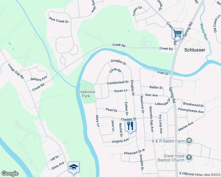 map of restaurants, bars, coffee shops, grocery stores, and more near 4 Mountain View Drive in Carlisle