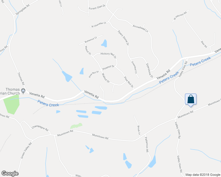 map of restaurants, bars, coffee shops, grocery stores, and more near 202 Buckeye Court in Eighty Four