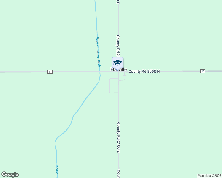 map of restaurants, bars, coffee shops, grocery stores, and more near 2484 County Road 2495 North in Thomasboro