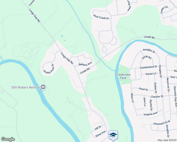 map of restaurants, bars, coffee shops, grocery stores, and more near 627 Creek Road in Carlisle