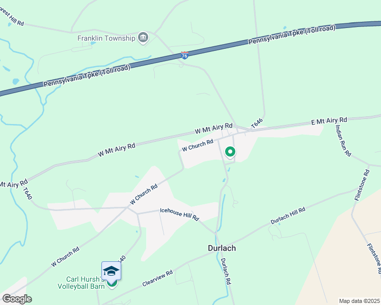 map of restaurants, bars, coffee shops, grocery stores, and more near 140 West Church Road in Stevens