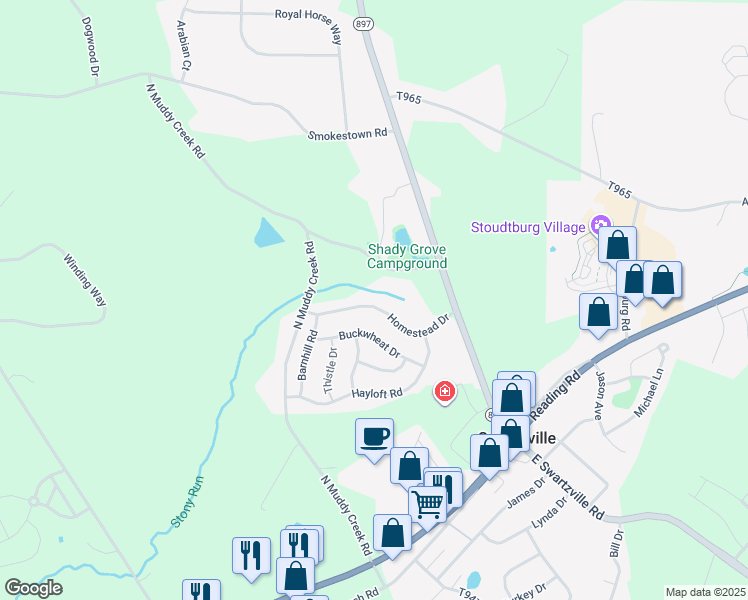 map of restaurants, bars, coffee shops, grocery stores, and more near 31 Homestead Drive in Denver