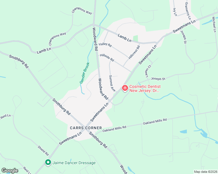 map of restaurants, bars, coffee shops, grocery stores, and more near 5 Summit Avenue in Manalapan Township