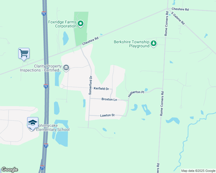 map of restaurants, bars, coffee shops, grocery stores, and more near 7543 Kerfield Drive in Galena
