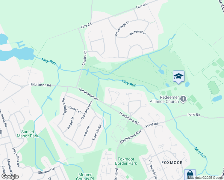 map of restaurants, bars, coffee shops, grocery stores, and more near 411 Walden Circle in Robbinsville Township