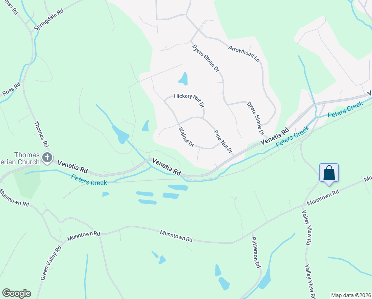 map of restaurants, bars, coffee shops, grocery stores, and more near 202 Buckeye Court in Eighty Four