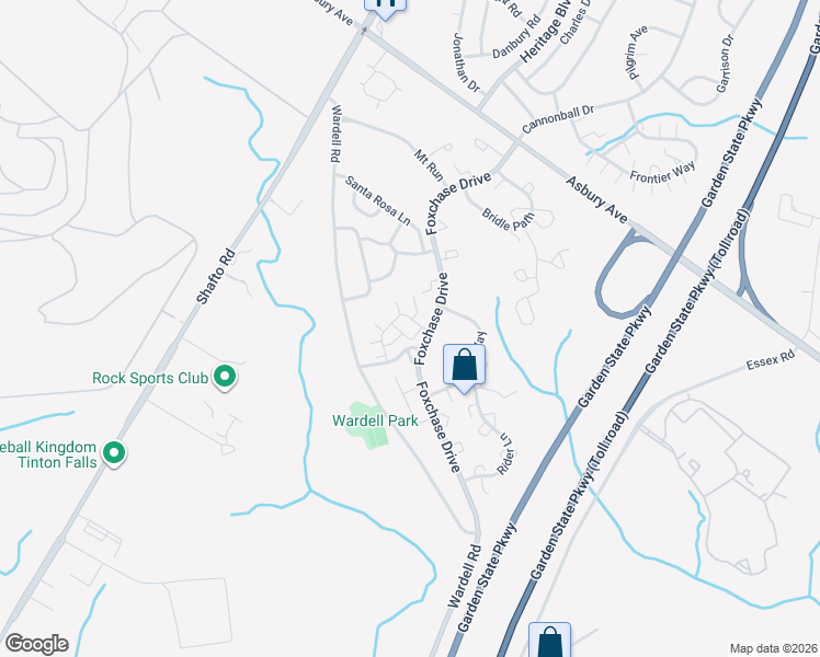 map of restaurants, bars, coffee shops, grocery stores, and more near 35 Jockey Lane in Tinton Falls