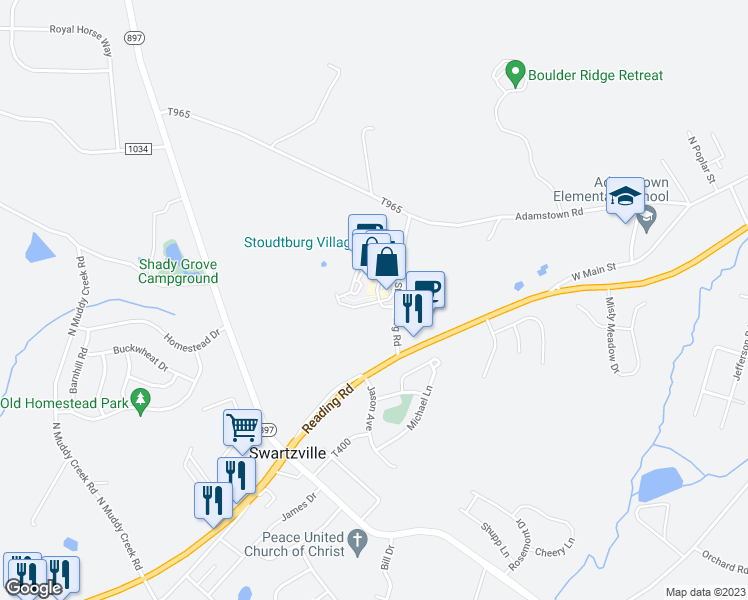 map of restaurants, bars, coffee shops, grocery stores, and more near 3 Bittendorf Way in Reinholds