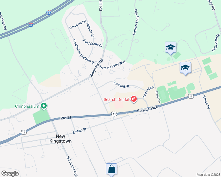 map of restaurants, bars, coffee shops, grocery stores, and more near 20 Lismore Place in Mechanicsburg
