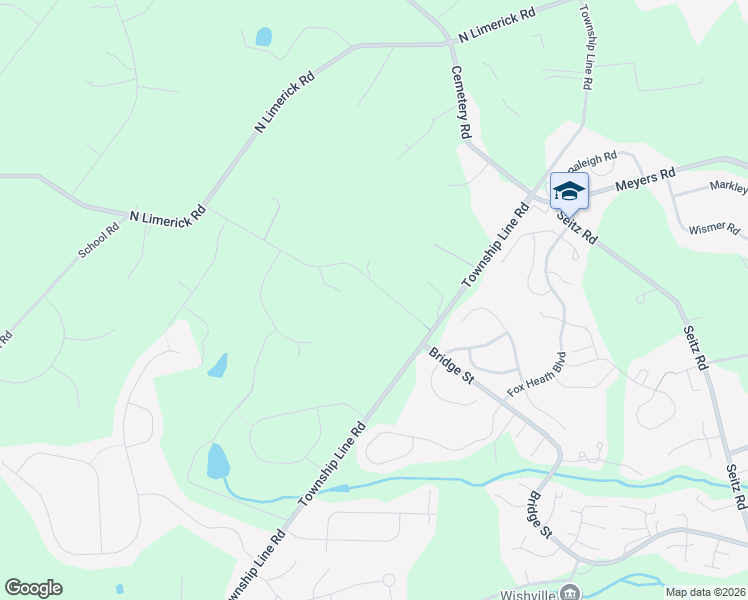 map of restaurants, bars, coffee shops, grocery stores, and more near 124 Saylor Road in Schwenksville