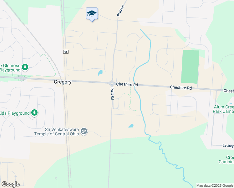 map of restaurants, bars, coffee shops, grocery stores, and more near 3133 Piatt Road in Delaware