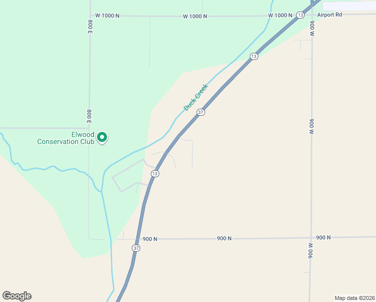 map of restaurants, bars, coffee shops, grocery stores, and more near 9393 North Meadowlark Lane in Elwood