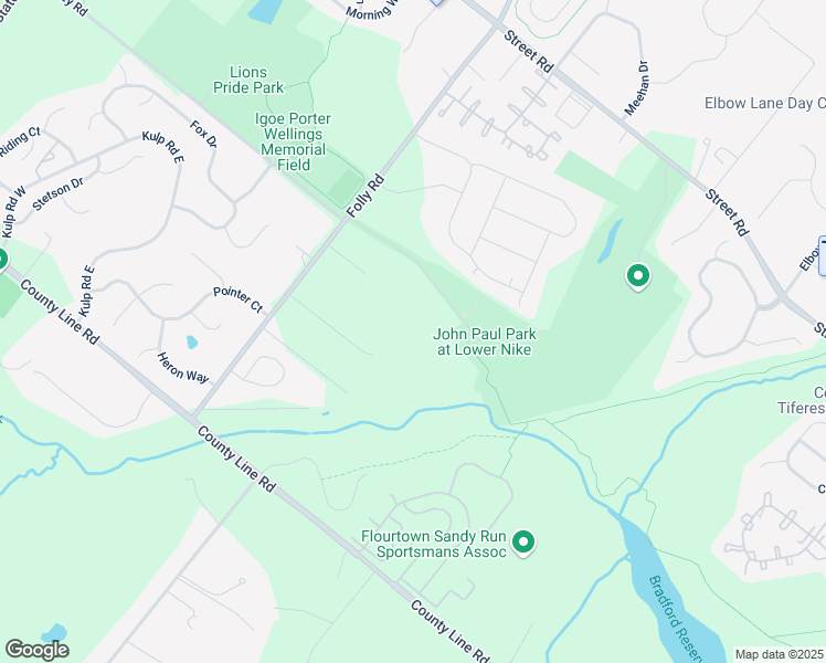 map of restaurants, bars, coffee shops, grocery stores, and more near 279 Folly Road in Chalfont