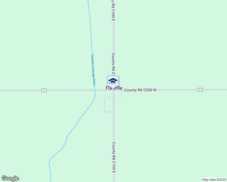 map of restaurants, bars, coffee shops, grocery stores, and more near 2499 County Road 2100 East in Thomasboro