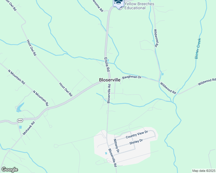 map of restaurants, bars, coffee shops, grocery stores, and more near 726 Bloserville Road in Newville