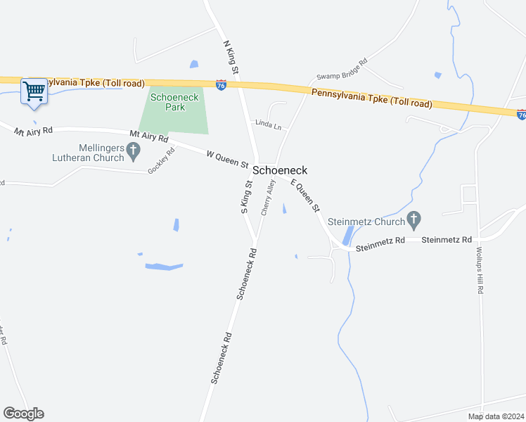 map of restaurants, bars, coffee shops, grocery stores, and more near 87 Cherry Alley in Stevens
