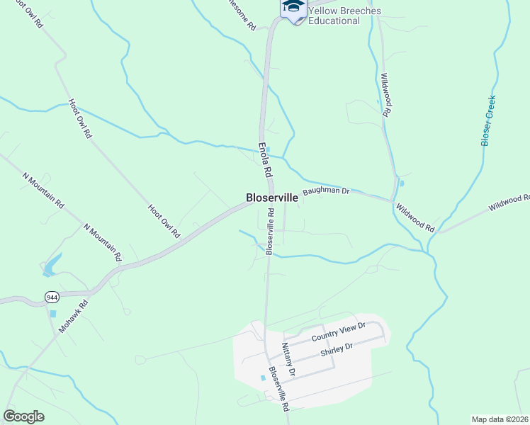 map of restaurants, bars, coffee shops, grocery stores, and more near 712 Bloserville Road in Newville