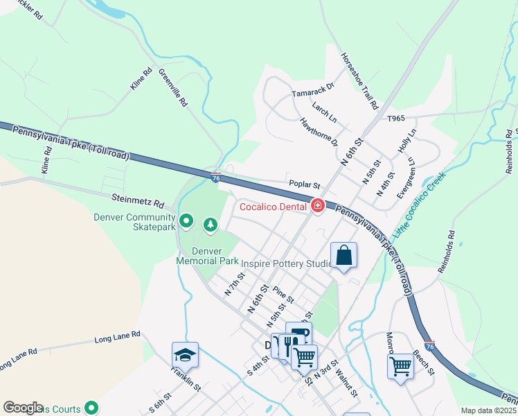 map of restaurants, bars, coffee shops, grocery stores, and more near 820 Oak Street in Denver
