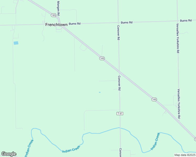 map of restaurants, bars, coffee shops, grocery stores, and more near 11000 Conover Road in Versailles