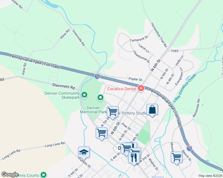 map of restaurants, bars, coffee shops, grocery stores, and more near 745 Locust Street in Denver