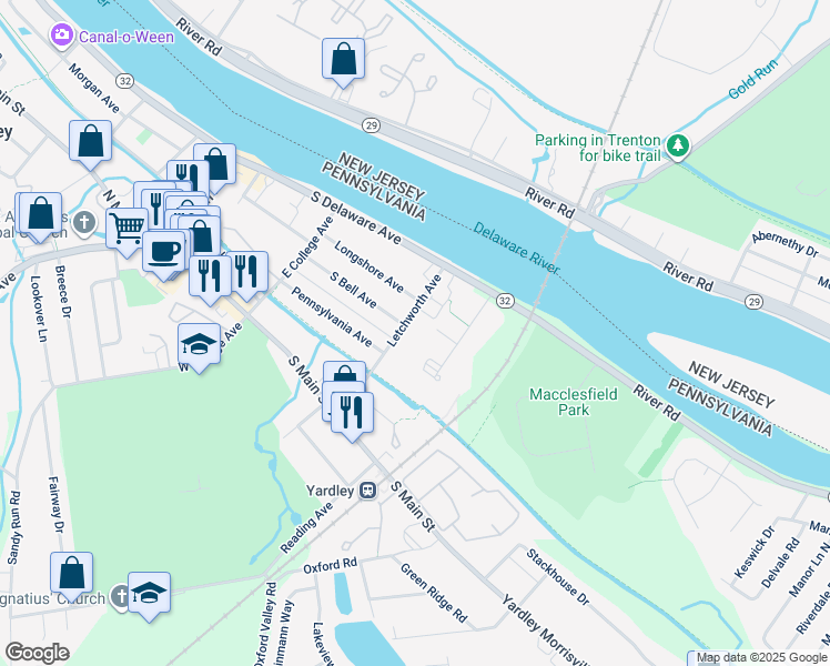 map of restaurants, bars, coffee shops, grocery stores, and more near 907 Kathy Drive in Morrisville