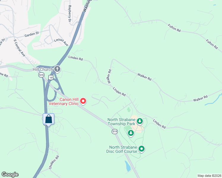 map of restaurants, bars, coffee shops, grocery stores, and more near 109 Linden Road in Canonsburg
